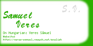 samuel veres business card